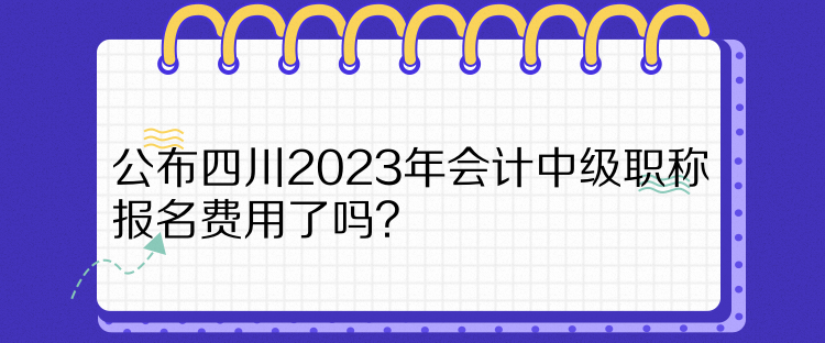 公布四川2023年會計中級職稱報名費用了嗎？