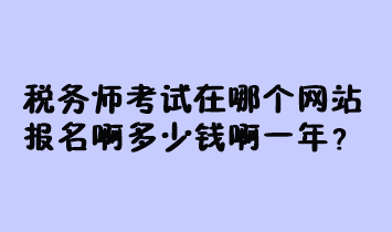 稅務師考試在哪個網站報名啊多少錢啊一年