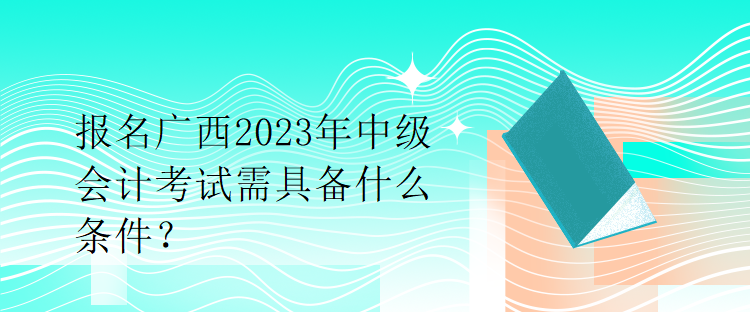 報(bào)名廣西2023年中級(jí)會(huì)計(jì)考試需具備什么條件？