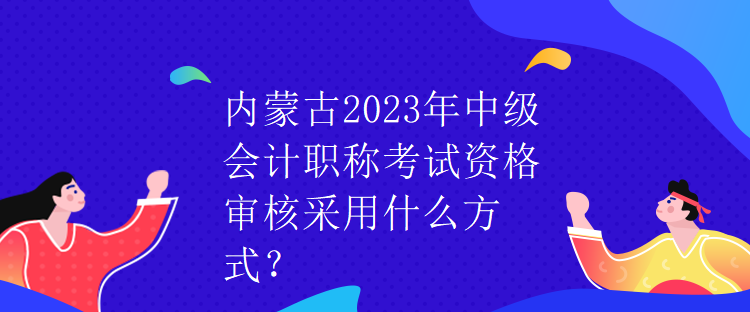 內(nèi)蒙古2023年中級會計職稱考試資格審核采用什么方式？