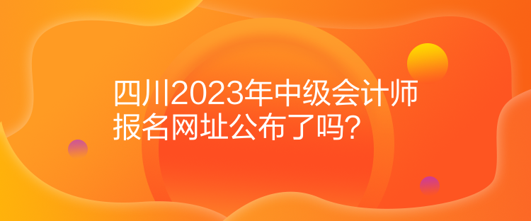 四川2023年中級會計師報名網(wǎng)址公布了嗎？