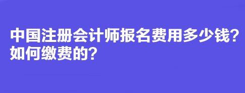 中國注冊會(huì)計(jì)師報(bào)名費(fèi)用多少錢？如何繳費(fèi)的？