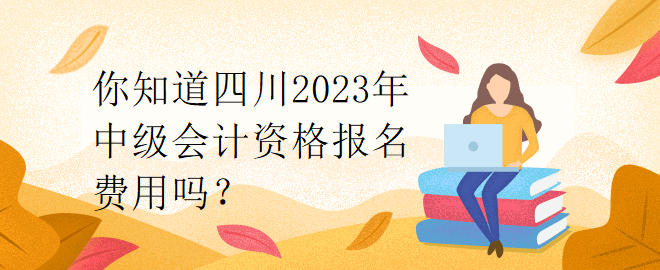 你知道四川2023年中級會計資格報名費用嗎？