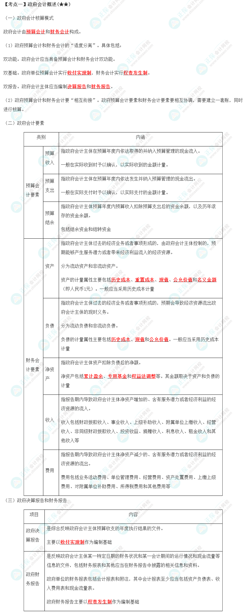 2023年注會(huì)《會(huì)計(jì)》第30章高頻考點(diǎn)1：政府會(huì)計(jì)概述