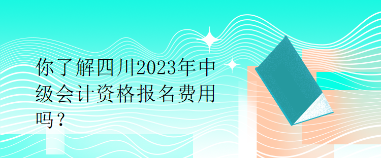 你了解四川2023年中級(jí)會(huì)計(jì)資格報(bào)名費(fèi)用嗎？