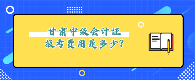 甘肅中級(jí)會(huì)計(jì)證報(bào)考費(fèi)用是多少