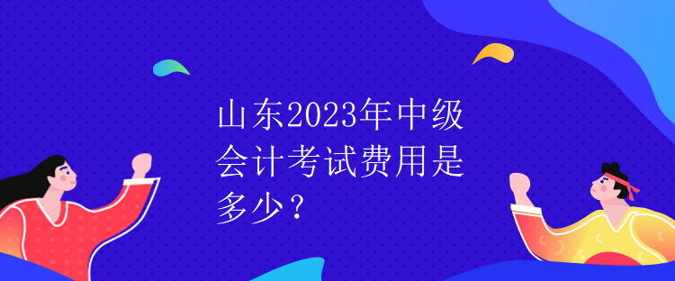 山東2023年中級會計考試費用是多少？