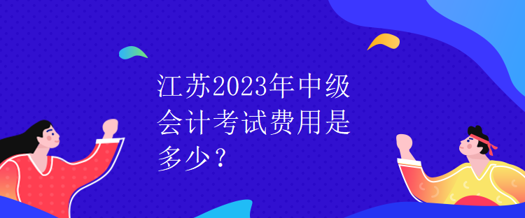 江蘇2023年中級(jí)會(huì)計(jì)考試費(fèi)用是多少？