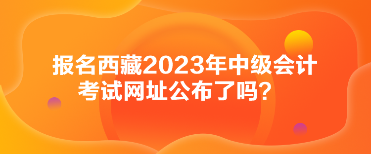 報(bào)名西藏2023年中級(jí)會(huì)計(jì)考試網(wǎng)址公布了嗎？