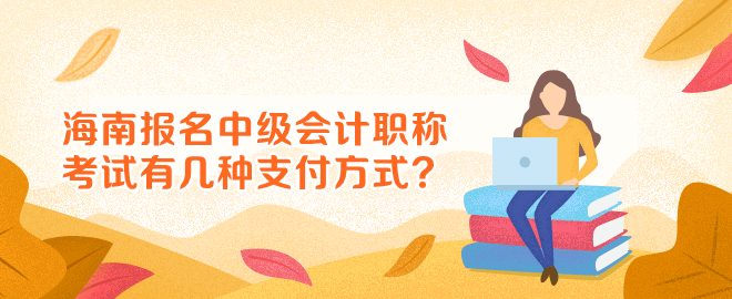 海南報(bào)名中級(jí)會(huì)計(jì)職稱考試有幾種支付方式？