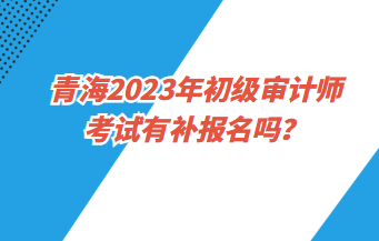 青海2023年初級(jí)審計(jì)師考試有補(bǔ)報(bào)名嗎？