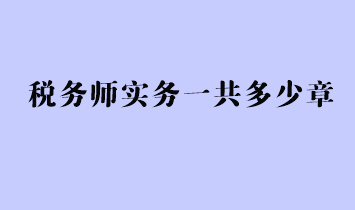 稅務(wù)師實(shí)務(wù)一共多少章？