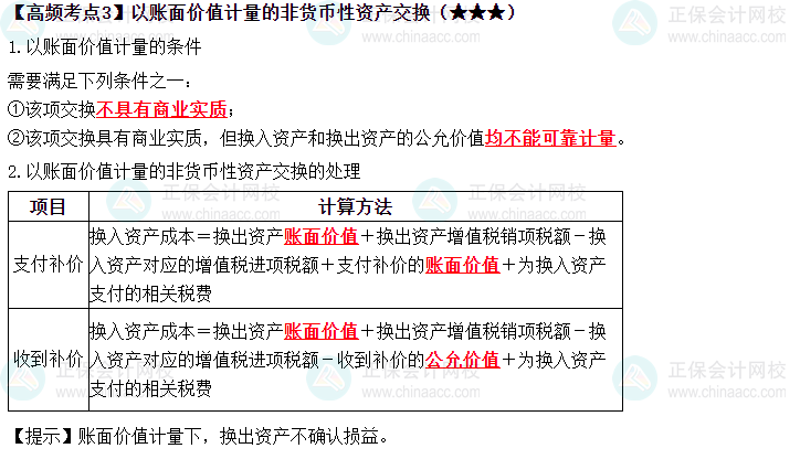 2023中級《中級會計(jì)實(shí)務(wù)》高頻考點(diǎn)：非貨幣性資產(chǎn)交換