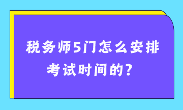 稅務(wù)師5門怎么安排考試時(shí)間的？