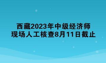 西藏2023年中級經(jīng)濟師現(xiàn)場人工核查8月11日截止 抓緊！