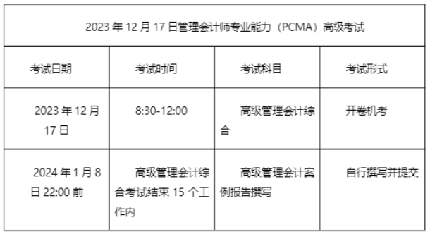 2023年12月17日日PCMA（高級）考試相關(guān)匯總！