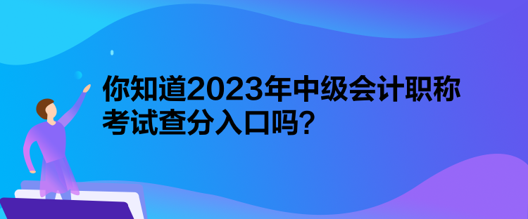 你知道2023年中級(jí)會(huì)計(jì)職稱考試查分入口嗎？