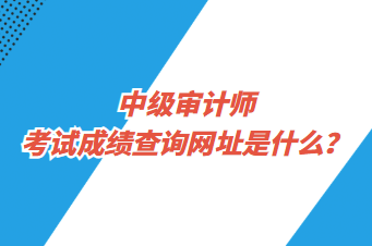 中級審計師考試成績查詢網(wǎng)址是什么？