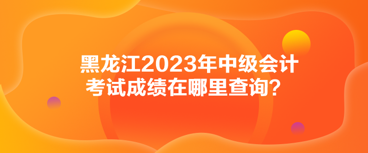 黑龍江2023年中級會計(jì)考試成績在哪里查詢？