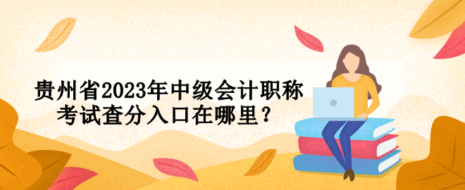 貴州省2023年中級會計職稱考試查分入口在哪里？