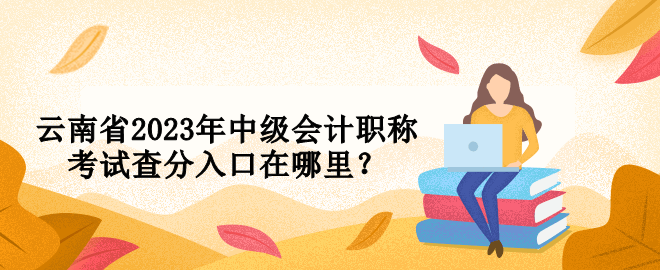 云南省2023年中級(jí)會(huì)計(jì)職稱考試查分入口在哪里？