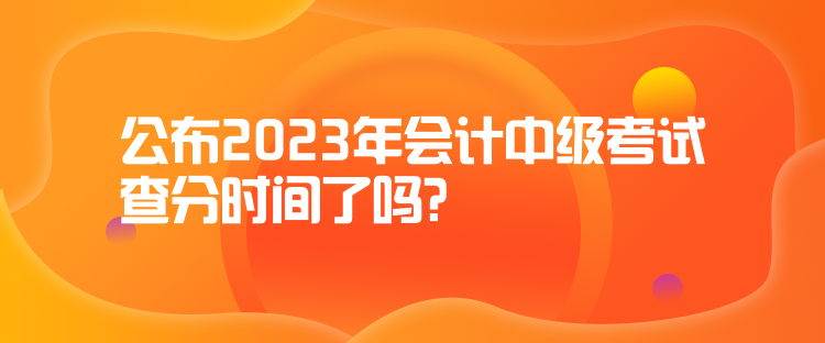 公布2023年會(huì)計(jì)中級(jí)考試查分時(shí)間了嗎？