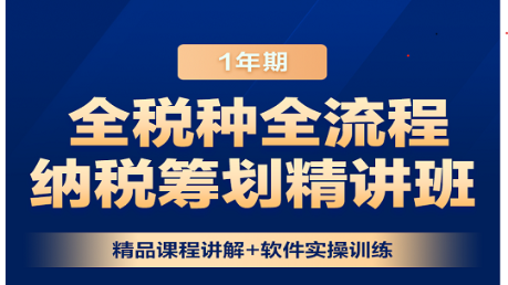 全稅種全流程納稅籌劃