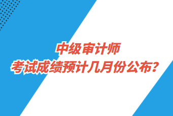 中級審計師考試成績預(yù)計幾月份公布？