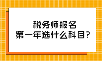 稅務(wù)師報(bào)名第一年選什么科目？