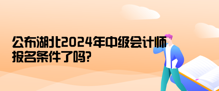 公布湖北2024年中級會計師報名條件了嗎？