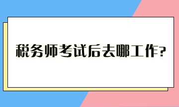 稅務(wù)師考試后去哪工作？