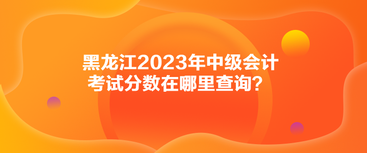 黑龍江2023年中級會計(jì)考試分?jǐn)?shù)在哪里查詢？