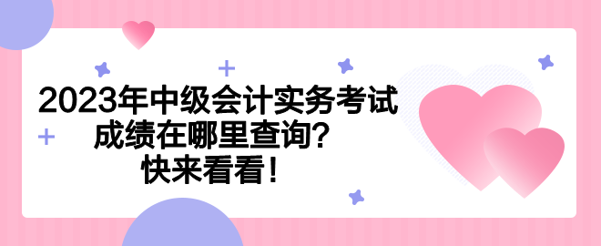 2023年中級(jí)會(huì)計(jì)實(shí)務(wù)考試成績(jī)?cè)谀睦锊樵?？快?lái)看看！