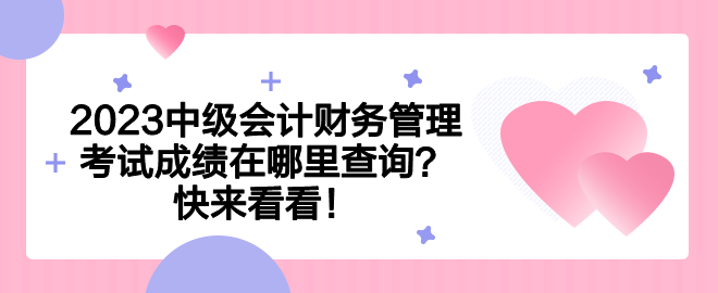 2023中級(jí)會(huì)計(jì)財(cái)務(wù)管理考試成績(jī)?cè)谀睦锊樵?xún)？快來(lái)看看！