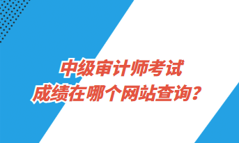 中級審計師考試成績在哪個網站查詢？