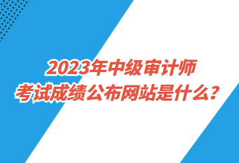 2023年中級審計師考試成績公布網(wǎng)站是什么？