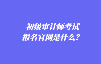 初級(jí)審計(jì)師考試報(bào)名官網(wǎng)是什么？