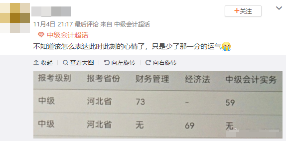 就差1分就合格了！中級(jí)會(huì)計(jì)考試成績(jī)沒(méi)到合格線可以申請(qǐng)復(fù)核！