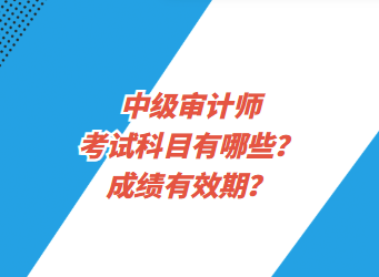 中級(jí)審計(jì)師考試科目有哪些？成績(jī)有效期？