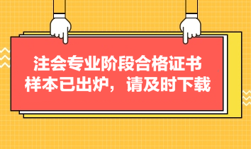 注會(huì)專業(yè)階段合格證書