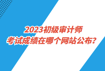 2023初級審計師考試成績在哪個網(wǎng)站公布？