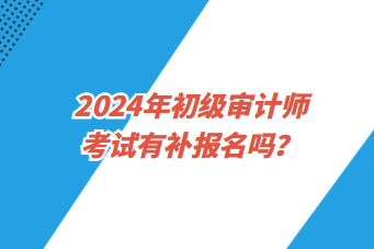 2024年初級審計師考試有補報名嗎？