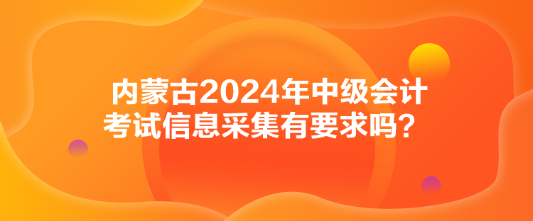 內(nèi)蒙古2024年中級會(huì)計(jì)考試信息采集有要求嗎？