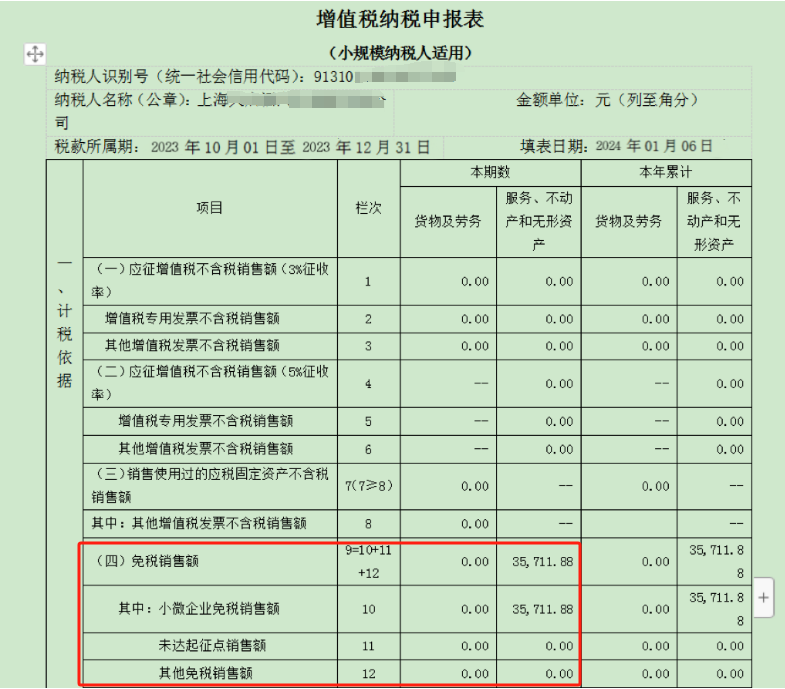 增值稅納稅申報(bào)表