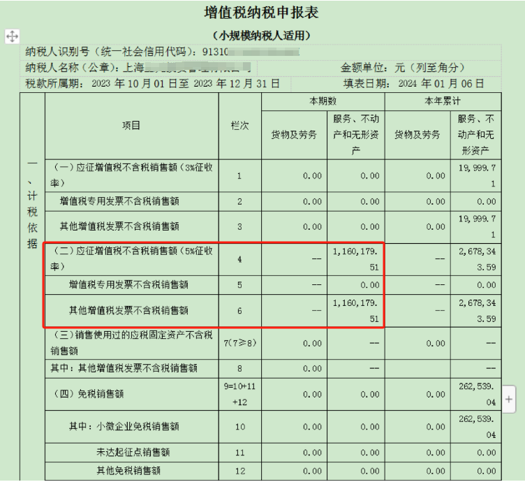 增值稅申報(bào)表