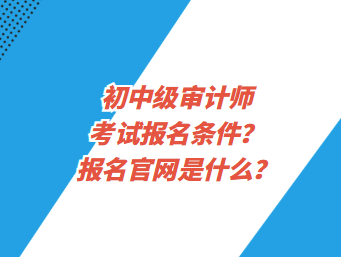 初中級(jí)審計(jì)師考試報(bào)名條件？報(bào)名官網(wǎng)是什么？