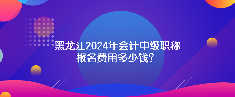 黑龍江2024年會(huì)計(jì)中級(jí)職稱報(bào)名費(fèi)用多少錢？