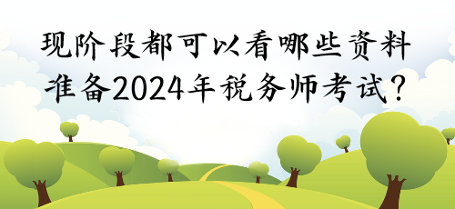 現(xiàn)階段都可以看哪些資料準(zhǔn)備2024年稅務(wù)師考試？