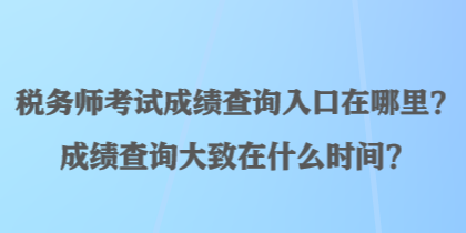 稅務(wù)師考試成績(jī)查詢?nèi)肟谠谀睦?？成?jī)查詢大致在什么時(shí)間？