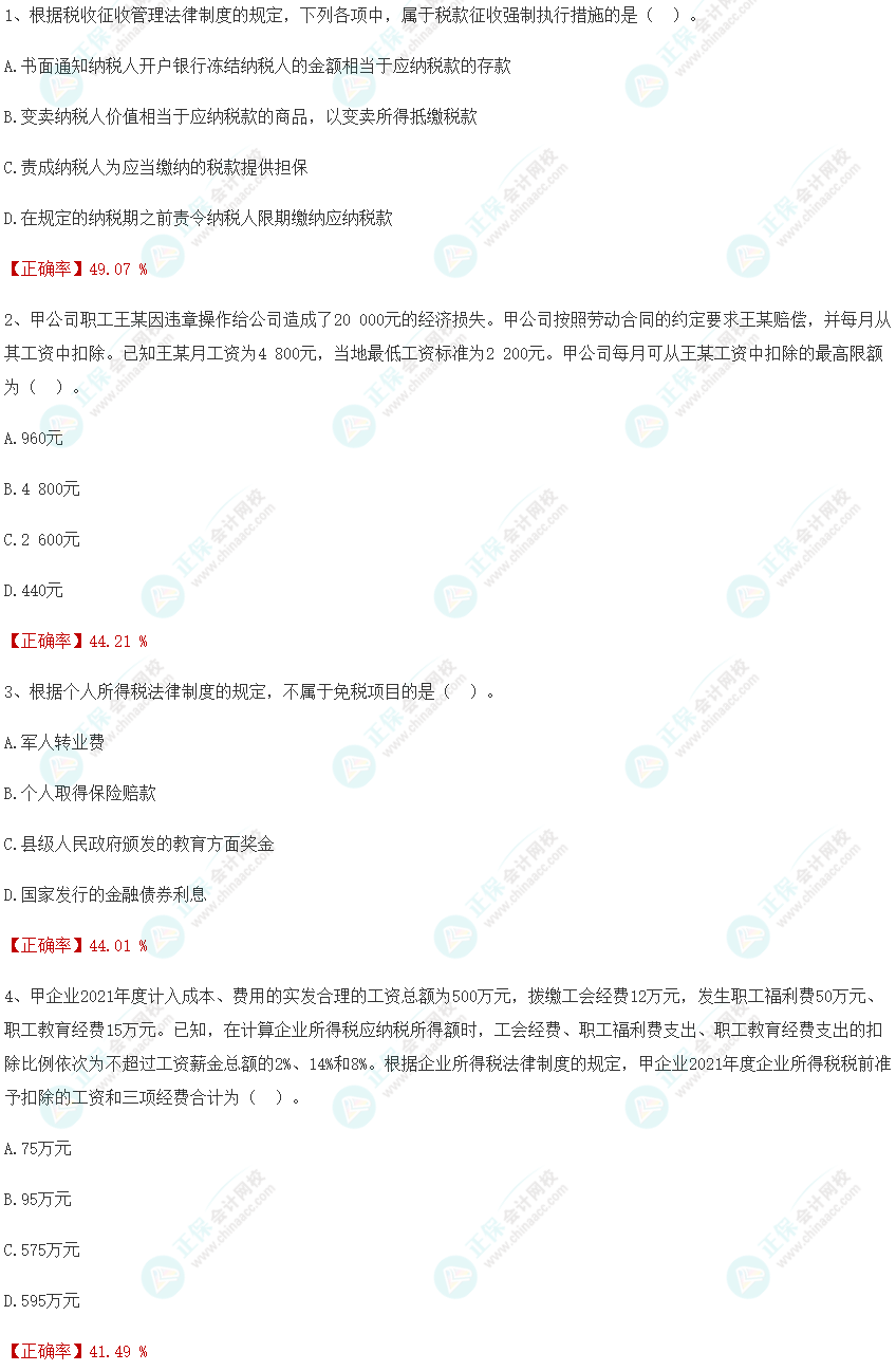 攻克錯題！2024初級會計一?！督洕ɑA》單選高頻錯題分析